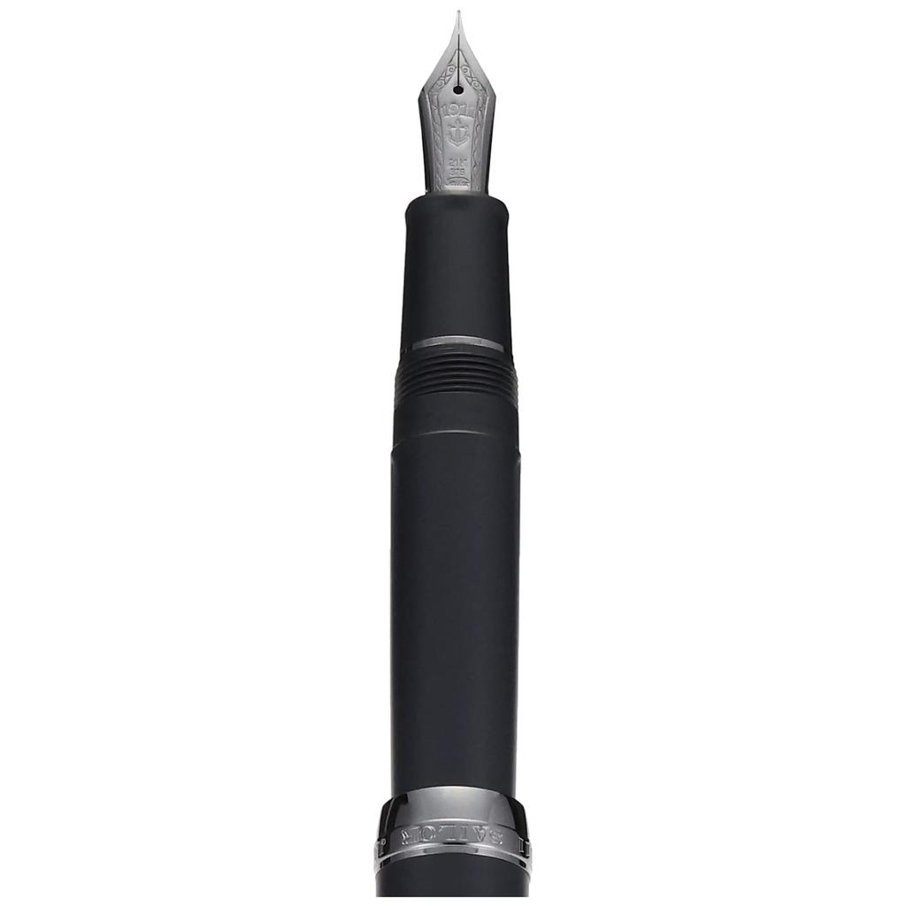 Sailor Pióro wieczne Professional Gear Imperial Black Stalówka Fine 11-3028-220 - Luksusowy japoński przyrząd do pisania