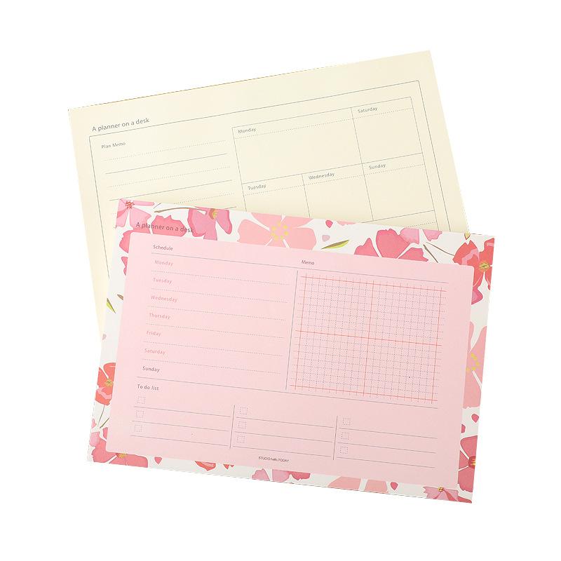 idea fresh and portable schedule Gift progress planner blank tear off weekly plan not Memo pad Kawai stationery School Supplies
