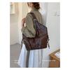 Tote Bag Women PU Single Shoulder Studded Large Capacity Multi Pocket Adjustable Strap Daily