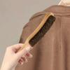 1pc Portable Wood Handle Bed Lint Brush Sofa Coat Cleaning Tool Dust Removal Brush for Clothes Home Clean Brush with Lanyard