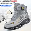 2026 High-Top Rotating Buckle Safety Shoes for Men and Women, Labor Protection Shoes, Protective Shoes, Work Shoes, Shock-Resist