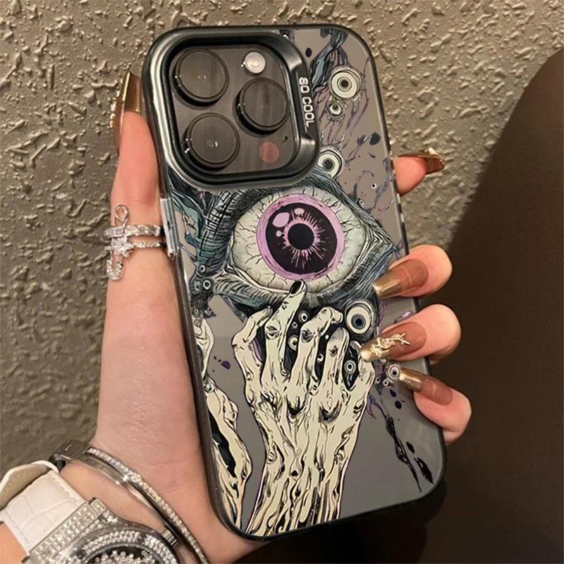 Spooky Scary Red Eye Laser Phone Case For  14T 14 13T 12T 13 12 11 Lite 5G NE 12X 12S POCO F5 X5 X6 M6 Pro Anti-fall Cover