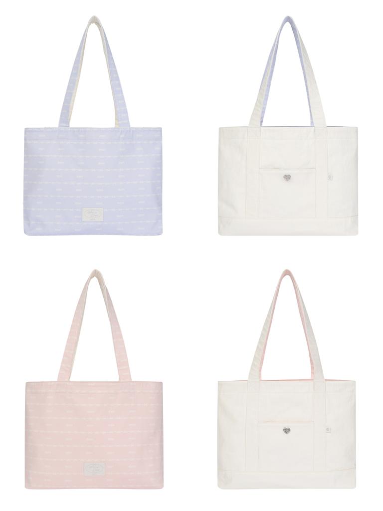 Engbrox Blush Ribbon Reversible Shoulder Bag_2 Colors