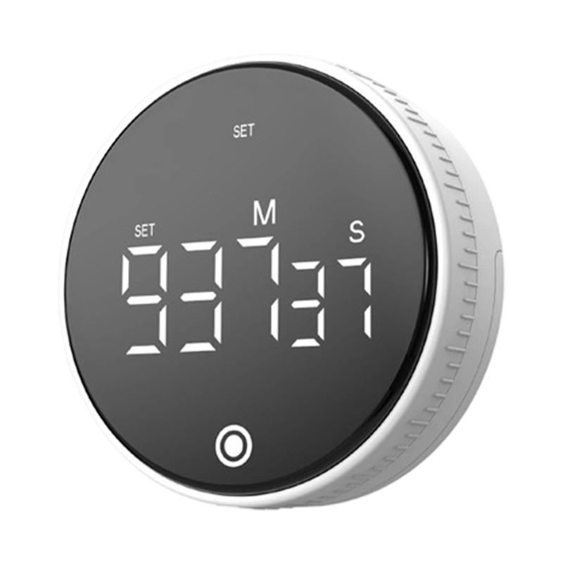 Digital Quiet Timer With Magnetic Backing Featuring Touch Screens Adjustment Easy to Use for Quiet Study & Kitchen Use белый