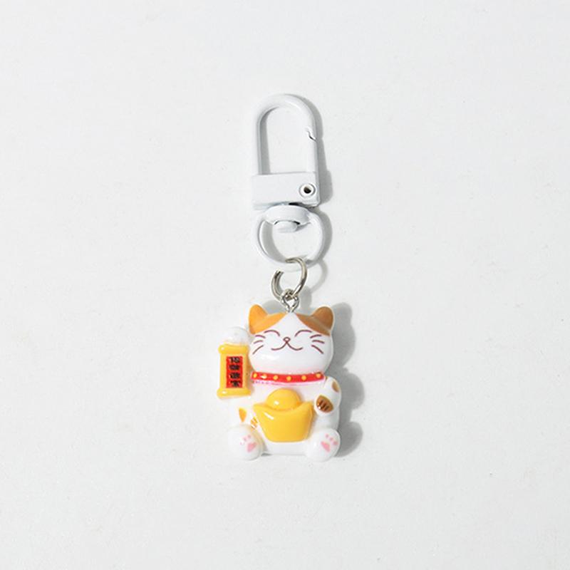 Søt Lucky Cat Nøkkelring Ryggsekk Anheng Oppheng Ornamenter Tilbehør Gaver