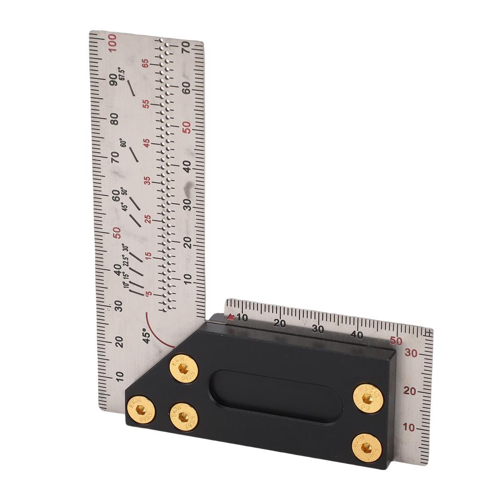 Woodworking   Ruler Right Angle Ruler Carpenter   Layout Tool with Marking Holes 3.9 Inch