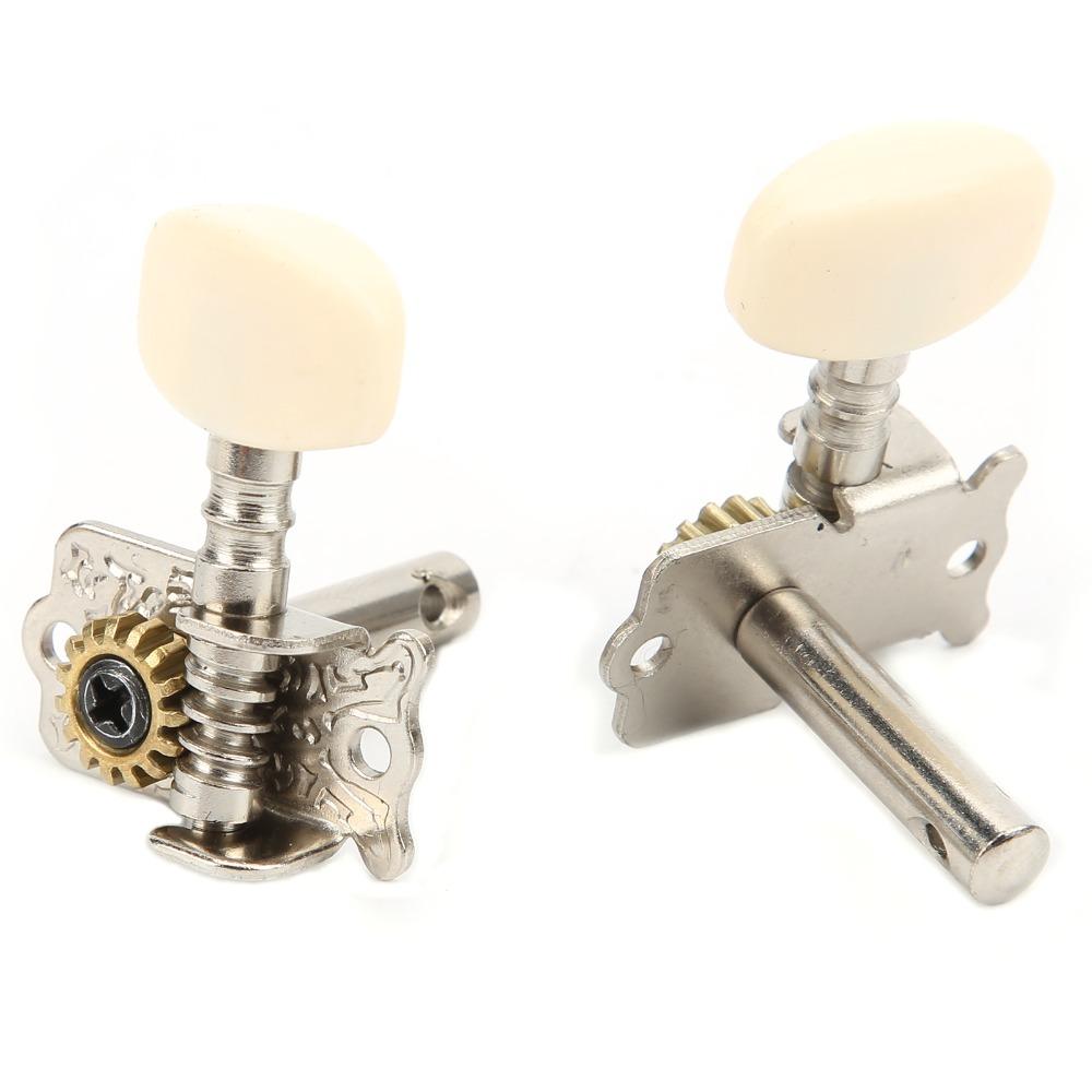 Big Square Head Guitar Machine Heads Silver Folk Instrument Tuning Pegs  For Acoustic Guitar