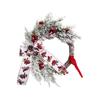 YHOPE Christmas Wreaths For Front Door,19.6Inch Red Bird Wreath Home Wall Decorations,Xmas Wreaths Christmas Wreath Outdoor