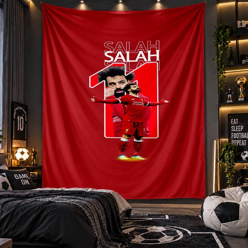 Wandtapijt Mohamed Salah Print Doek voor Woonkamer Slaapkamer Huisdecoratie