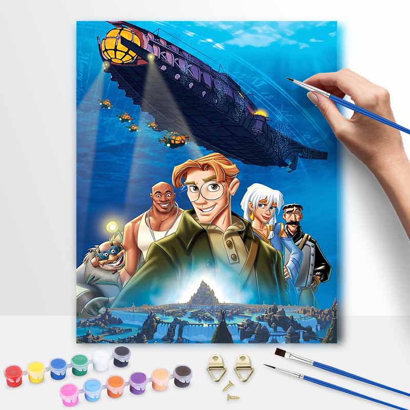 Disney Atlantis The Lost Empire digital oil painting art painting kit manual diy painting for home decorations 20x30cm
