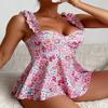 European & American Style Floral Sling Dress – Sexy Women's Fashion Swimsuit