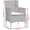Vidaxl 3-teiliges Gartenmöbel-Set, Polyrattan, Schwarz