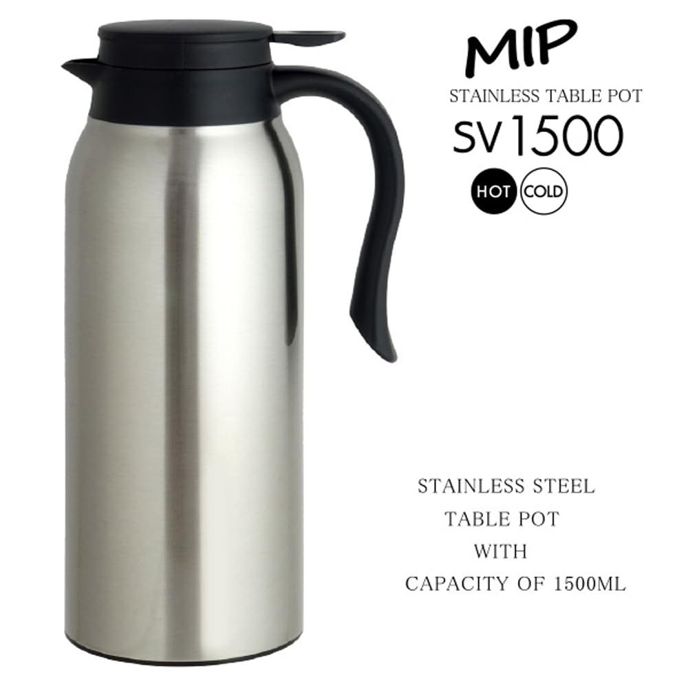 Living MIP Tabletop Pot Insulated and Cold Tabletop Silver 410722, Pot, 1.5L,