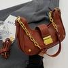 Temperament Chain Underarm Bags New Women Red Versatile Single Shoulder Bags Simple Handbags Luxury Designer Female Pouch