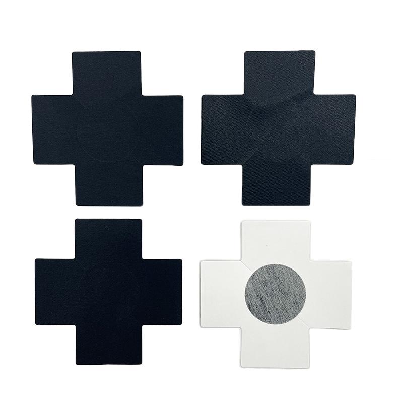 10Pcs Black Nude Women Cross Shape Self-Adhesive Disposable Nipple Cover Breast Pasties Stickers For Strapless Clothes
