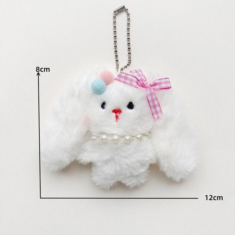 

Милый плюшевый кулон в виде куклы-кролика, мультяшный мягкий кролик с длинными ушами, брелок, подвеска для сумки, рюкзака, украшение, подарки для девочки