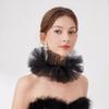 Vintage Detachable Collar Multilayered Mesh Collar for  Colonial Outfit Lace Jabot Collar Cosplay Costume Neckwear