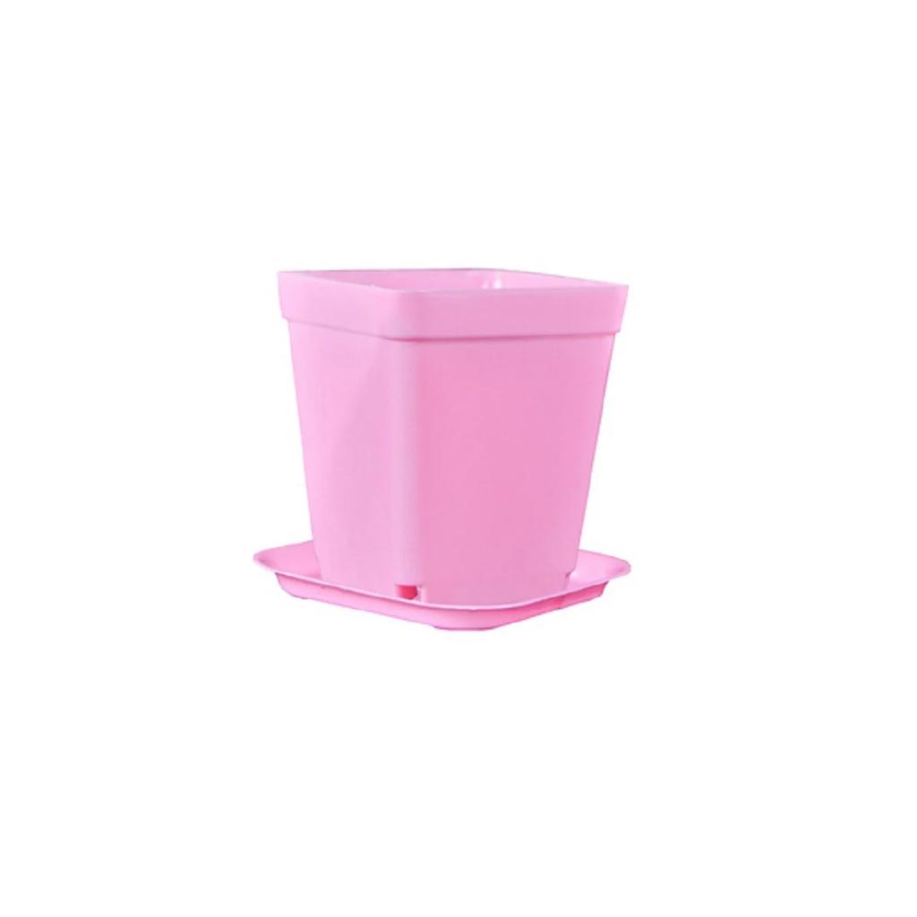 Candy Color Mini Basin Square Flower Pot Succulent Plant Trays DIY Transplant Flowerpot Planters Grow Pot Home Office Decor