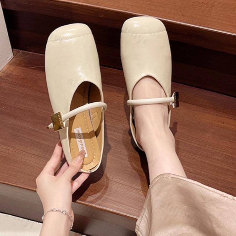 Fashion Women Slippers 2025 New Summer Square Toe Ladies Mules Sexy Sandal Slippers Female Fashion Woman Sandals Non Slip Flat Shoes