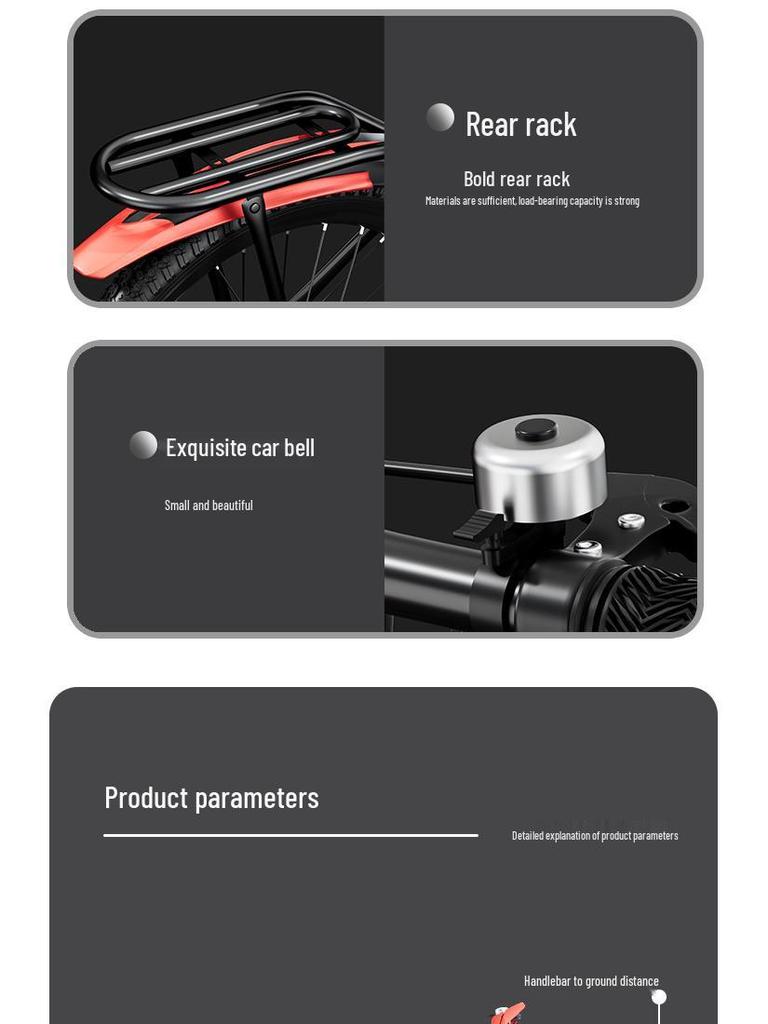 Foldable Mountain Bike for Older Kids - Variable Speed