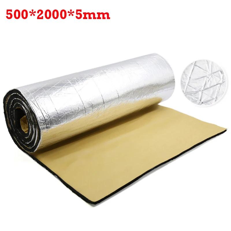 500x2000x5/10mm Aluminum Foil Sound Deadener Mat Self Adhesive Acoustic Thermal Pad Automobile Audio Sound Insulation Mats