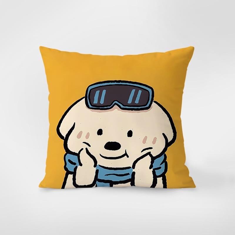 

Наволочка с изображением милого питомца в мультяшном стиле для украшения общежития, офиса, гостиной, дивана, дома 40x40cm