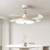 2025 Cream Wabi-Sabi Mid-Century Ceiling Fan Light, Silent High Airflow for Living Rooms & Restaurants