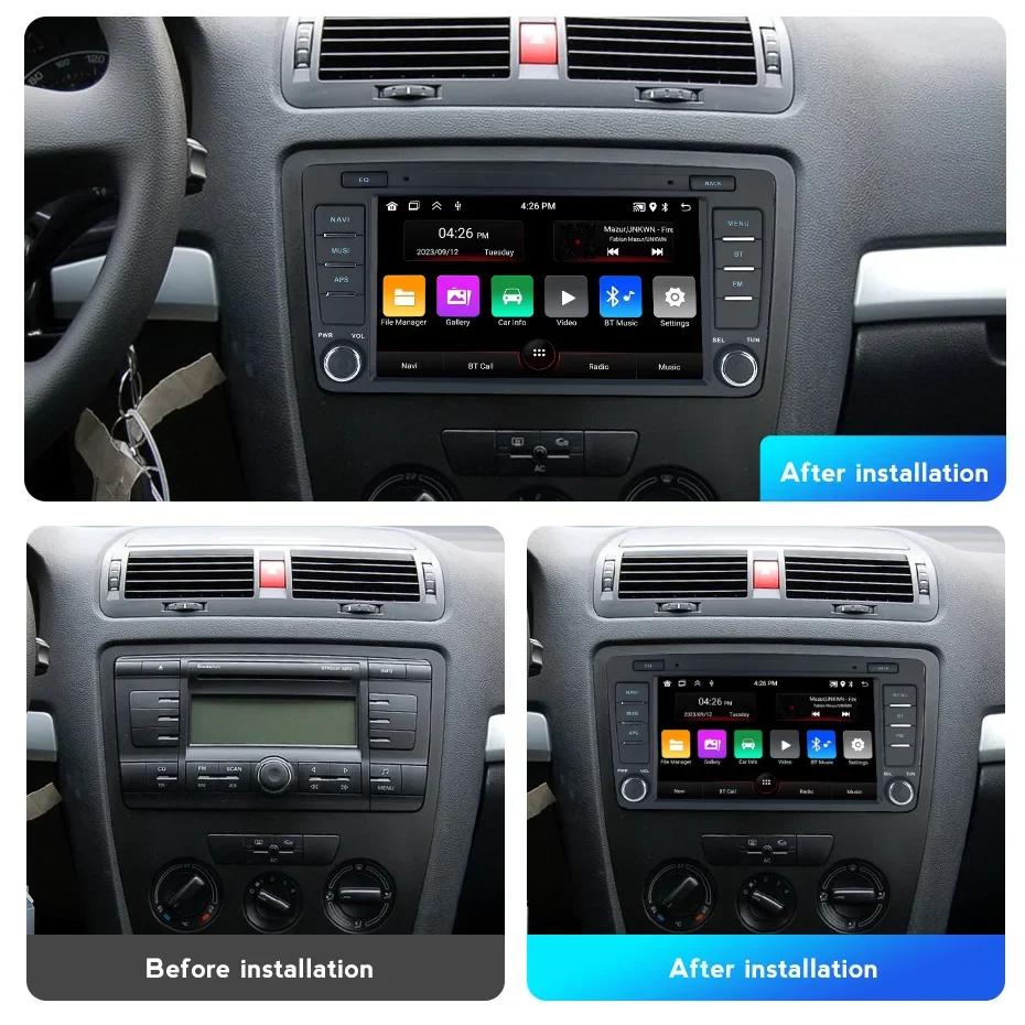 Support CarPlay Android Auto Car Radio for SKODA Octavia 3 A7 2013 2014 - 2018 GPS Navigation Multimedia Video Player RDS Stereo