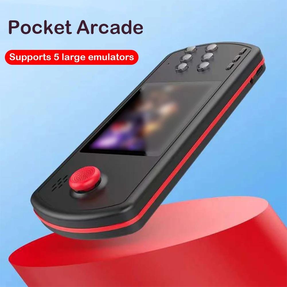 D22 Handheld Game Console with Dual System, Linux + Android, 3.5 Inch IPS Screen, Built-in 5000 Classic Games, Support AV Dual/Single Player