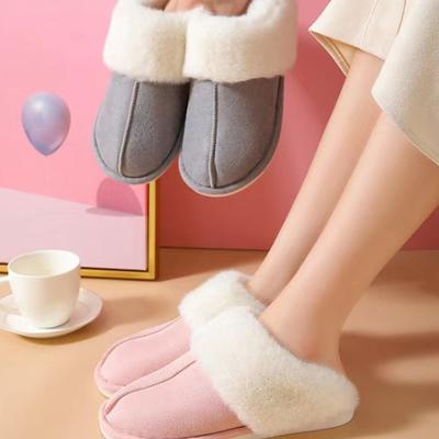 Modă Modă Retro Acasă Papuci de Dama Iarnă Nou Pantofi Plați Rotunzi Simpli Versatili Papuci de Dama din Bumbac Confortabili Anti Alunecare Pantofi de Dama