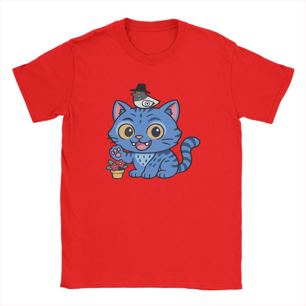 Chibi Derpy Tiger KPop Dämonenjäger Herren T-Shirts Lustiges T-Shirt Kurzarm Rundhals T-Shirt Baumwolle Partykleidung
