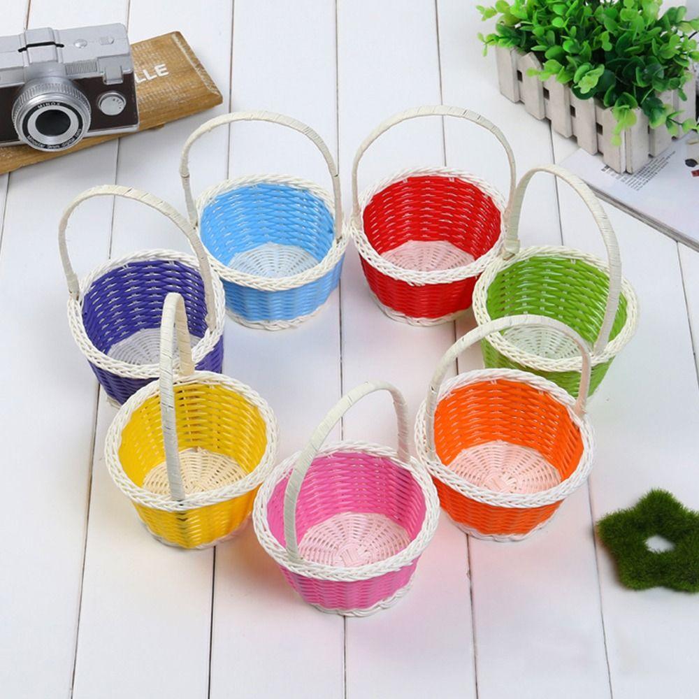 Plastic Vine Storage Baskets Shopping Storage Hamper Basket  For Plant Home Wedding