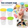 Ripple Texture Ice Cream Storage Cup Compatible with Ninja Creami NC500 NC501 NC700 701-800ml Capacity Food Grade Plastic Container with Lid
