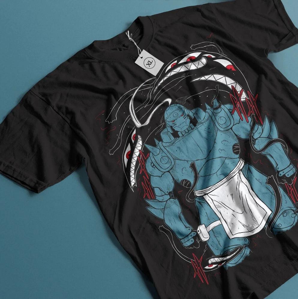 Alphonse Fullmetal Alchemist TShirt Brotherhood Elric Black Shirt S