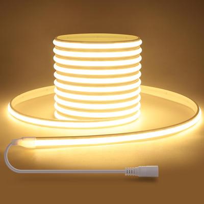 High End COB LED Neon Lichtstreifen 24V Leuchtend Gleichmäßig, Kein Dunkler Bereich, Selbstklebendes Neonband Lampe Wasserdicht LED Seil Raumdeko