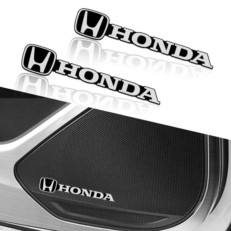 Car Audio Decorate 3D Aluminum Badge Emblem Stickers K For Honda Civic Accord City Fit Mugen Vezel CR-V Pilot HR-V Envix Odyssey
