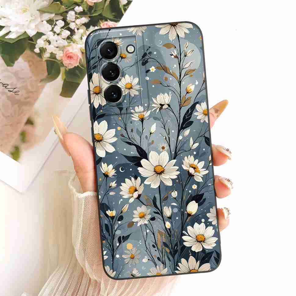 For Samsung Galaxy S22 Plus 5G Case Cute Cartoon Cat Flower Soft Back Cover For Samsung S22 Plus S22+ 5G SM-S906B Phone Cases