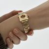 MOI Studio Gold Bread Clip Metal Watch Bracelet