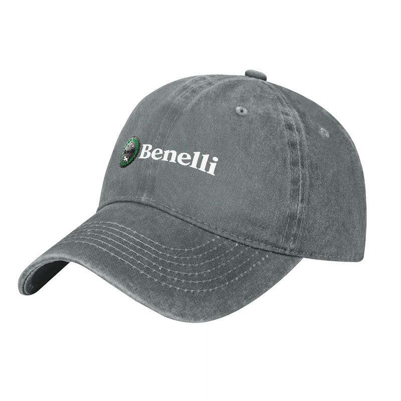 Berretto da Baseball in Tela Lavata con Logo Benelli Vestibilità Classica Cappello Regolabile per Attività all'Aperto e Uso Quotidiano