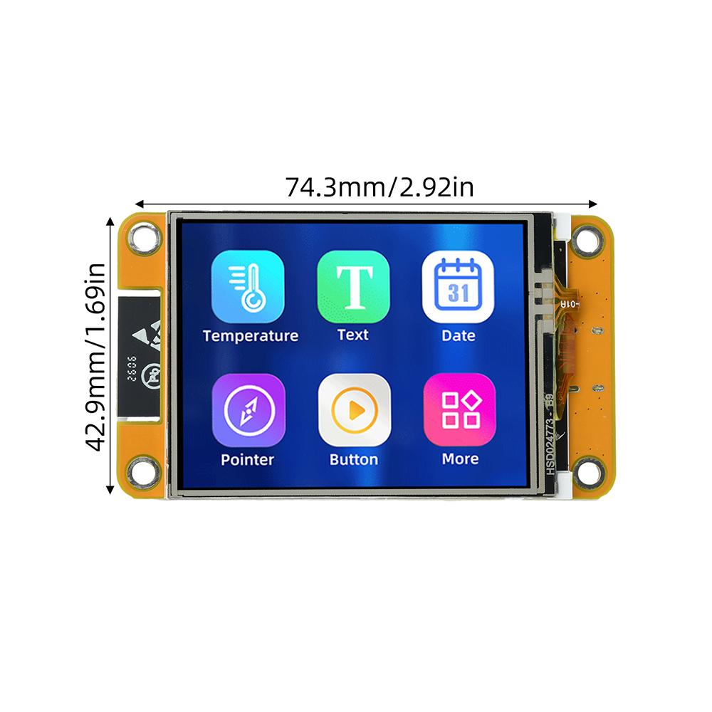 2.4 Inch ESP32 WIFI Bluetooth Module 240*320 Resolution Touch Display Board Support TF Card Audio Playback Lithium Battery