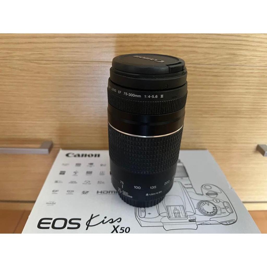 Used EOS Kiss X50 with 75-300mm telephoto lens