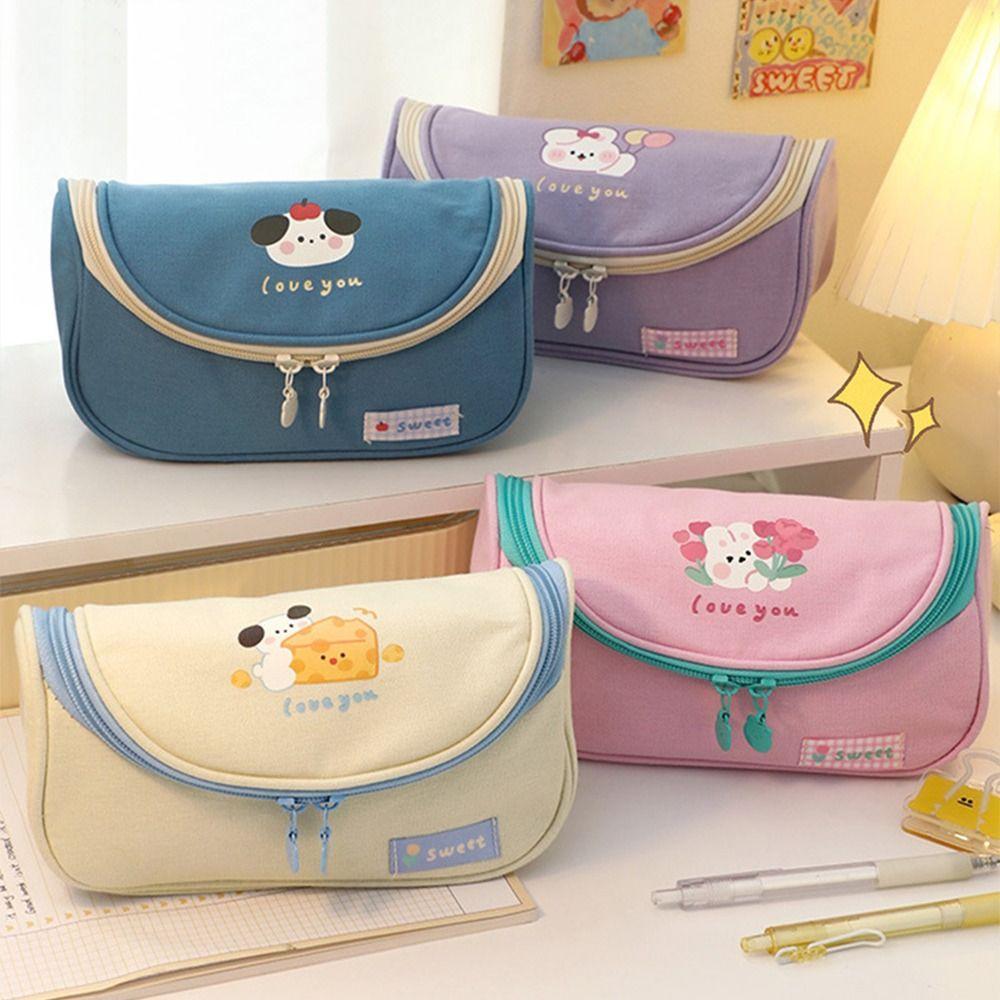 

Cosmetic Pouch Pencil Bag Desktop Organizer Stationery Bag Kawaii Stationery