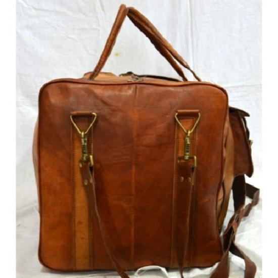 30" Men's Genuine Leather Luggage Gym Weekend Overnight Duffle Bag Vintage Large