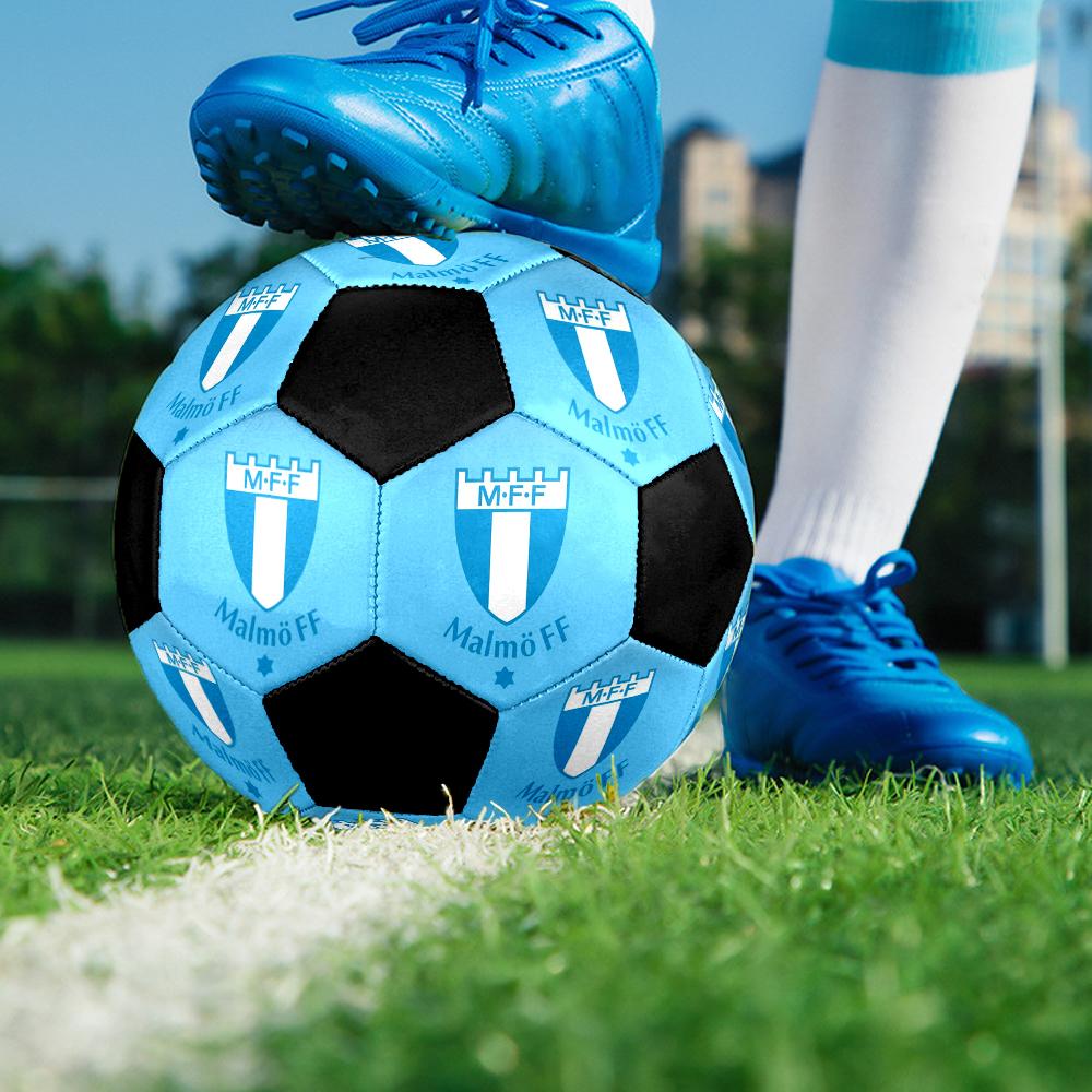 malmö ff Indoor Soccer Ball Colorful Machine Stitched PVC Size 5 Team Training Competition Ready Durable High-Bounce Cool Sports Gift