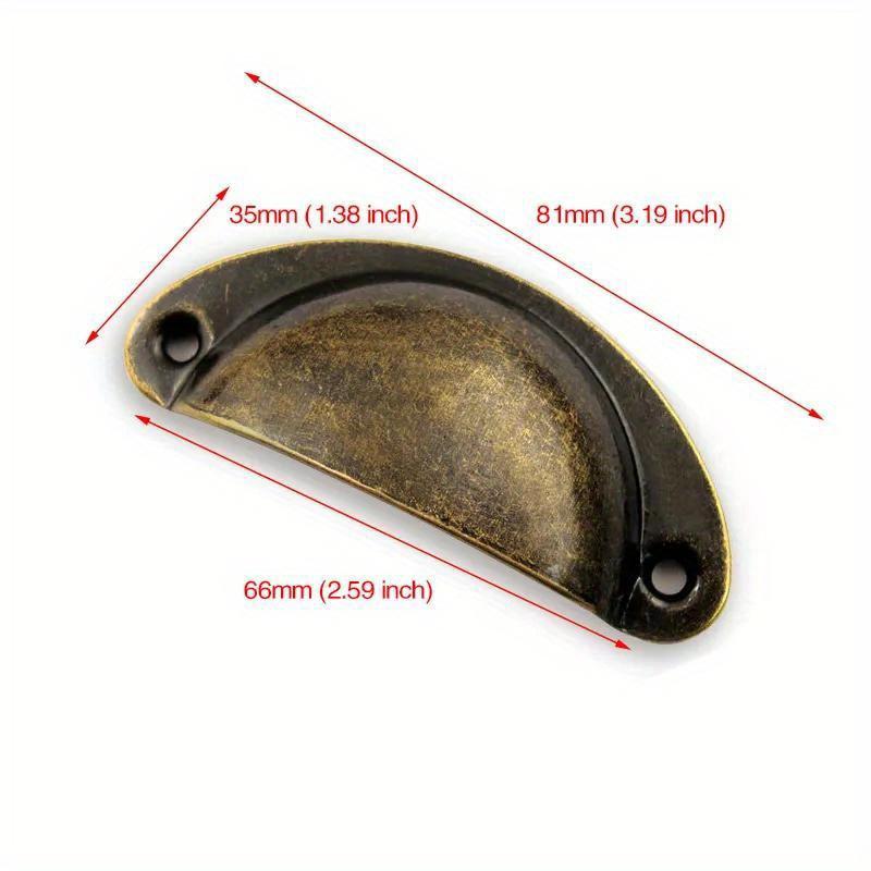 4pcs Antique Handles Vintage Cabinet Knobs Retro Drawer Door Box Handle Cupboard Brass Frame Pull Furniture Hardware