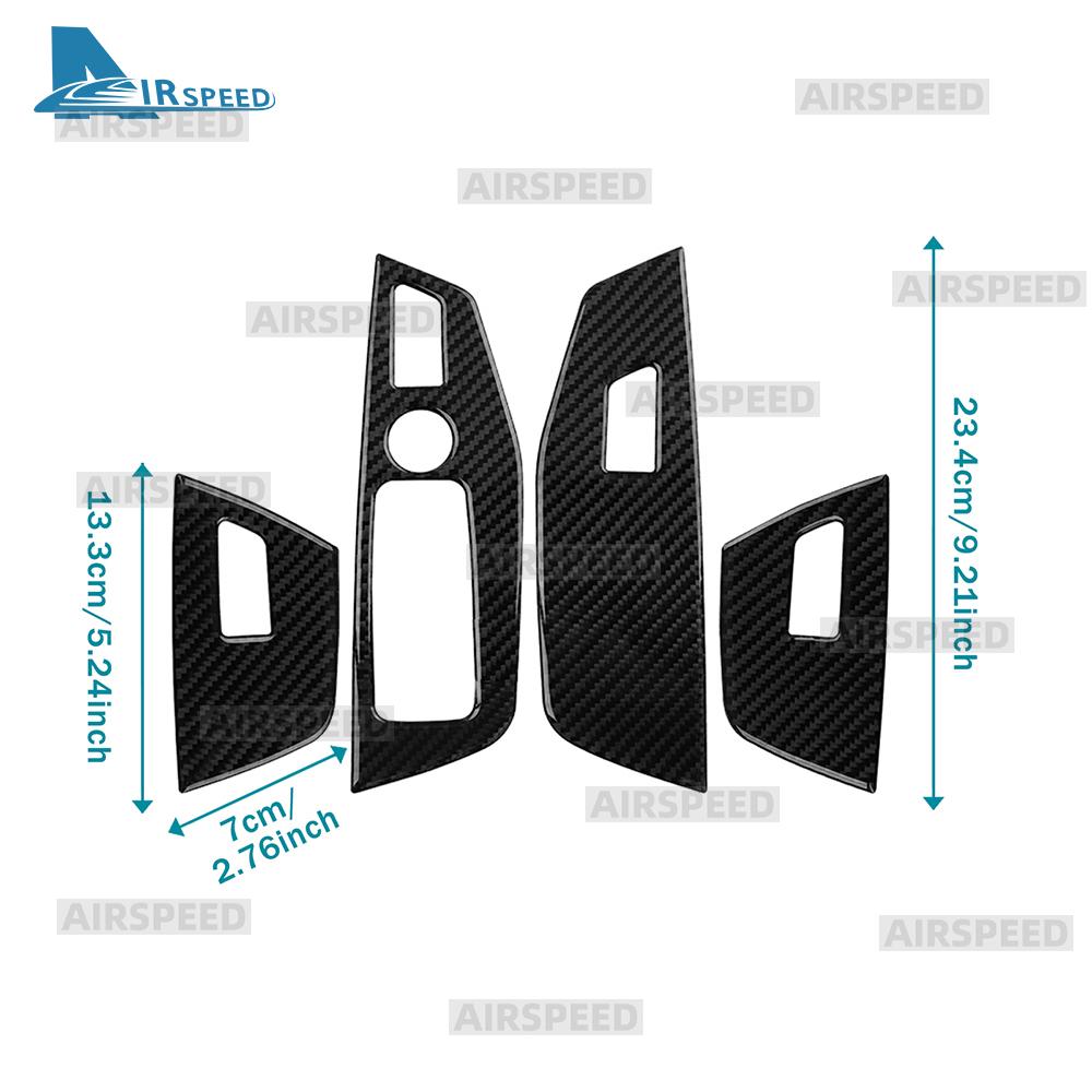 Carbon Fiber Window Switch Frame Cover for BMW X3 G01 2018-2024 X4 G02 2019-2025