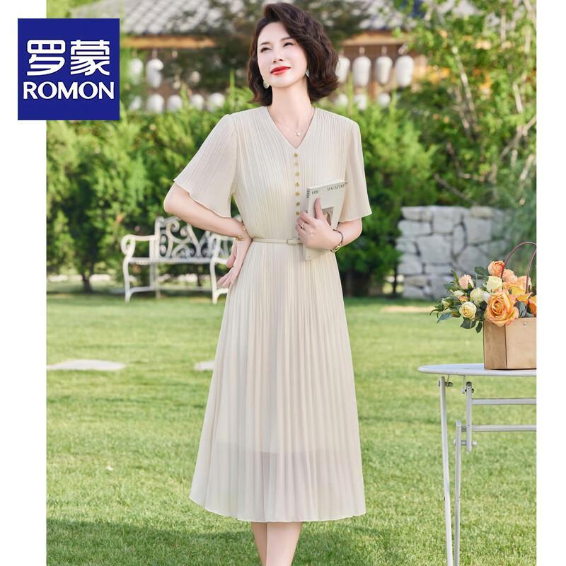 ROMON Women s Elegant Short Sleeve Summer Dress 2XL