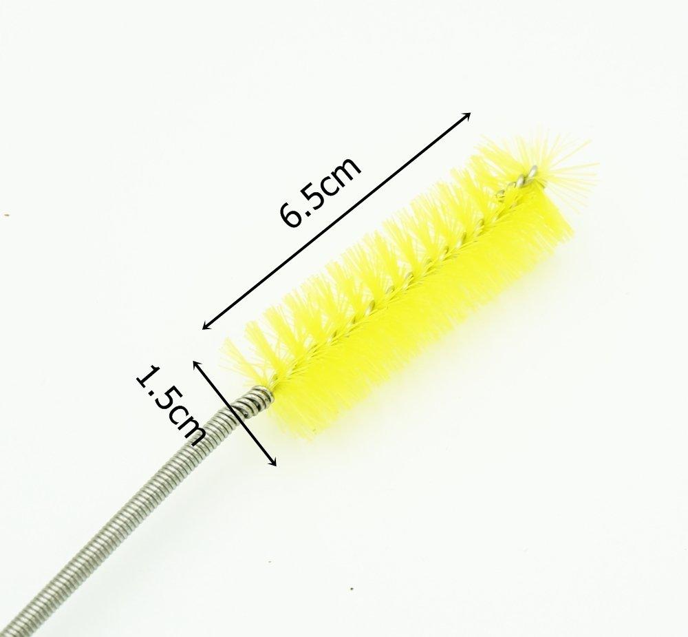 Shop XJ Aquarium-Reinigungsbürste Rohrschlauchreiniger (Gelb)