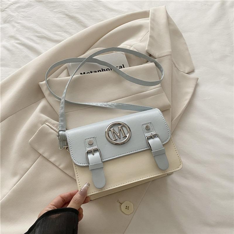 Women's Contrasting Color Small Bag Spring and Summer New Shoulder Messenger Bag Commuting To Work Simple Messenger Bag