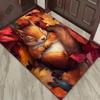 Autumn Fox Rug - Cozy Living Room Carpet with Vibrant Fall Leaves, Perfect for Seasonal Décor | Animal Themed Rugs